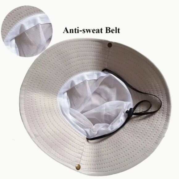 Black Vented Summer Hat - Picture 2 of 2